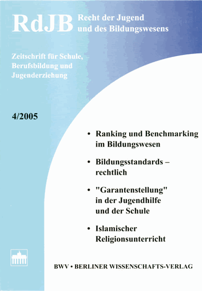 RdJB Recht der Jugend und des Bildungswesens